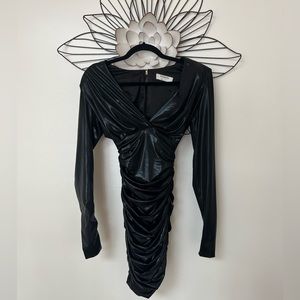 Sexy long sleeve black dress